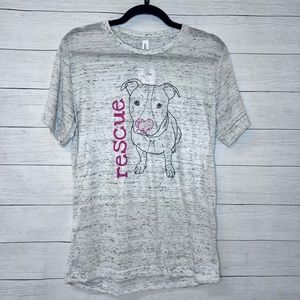 Rescue Dog Love Pitbull Foster Fail T Shirt Marbled Gray Bella Canvas 💗